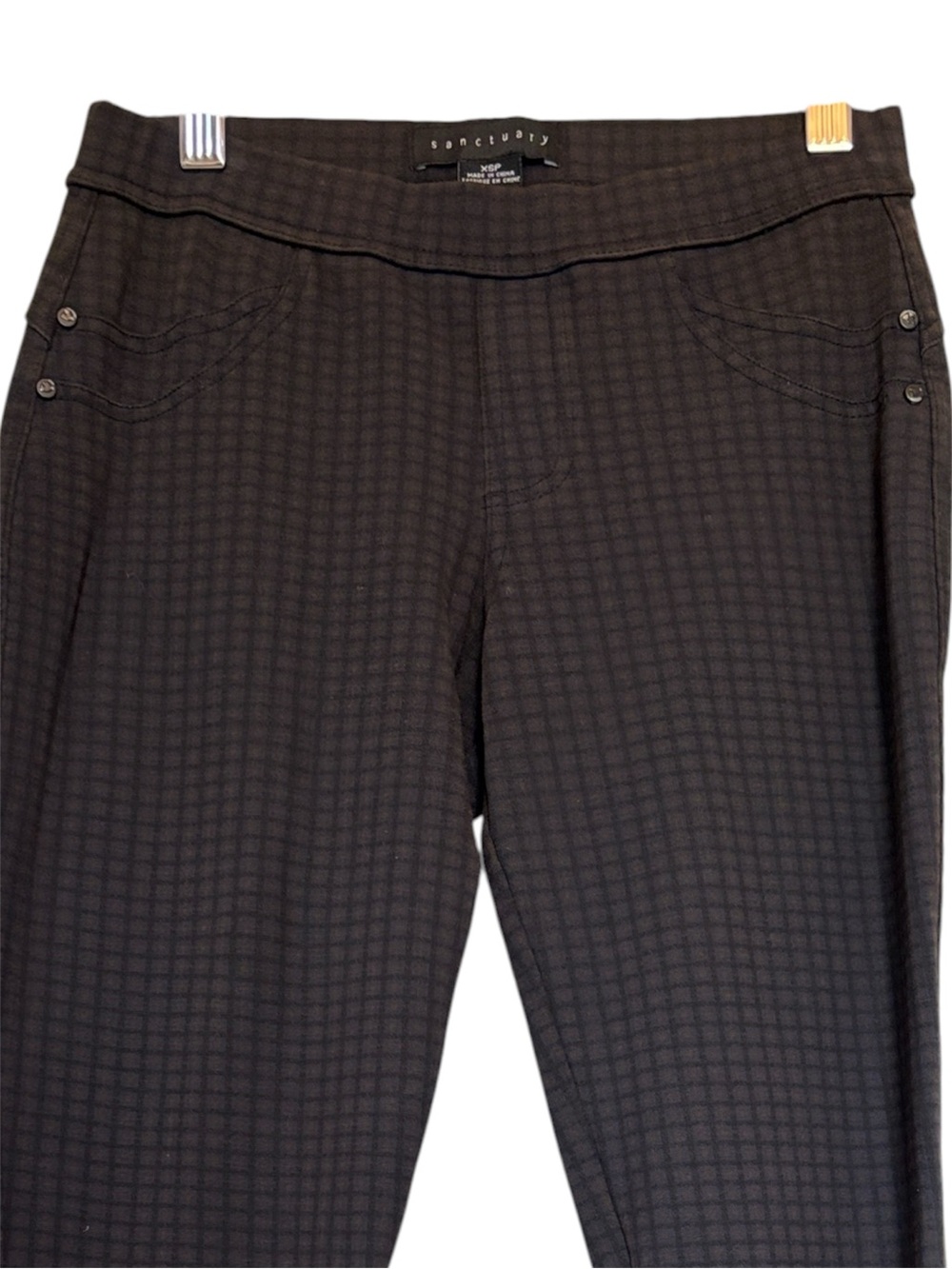 Sanctuary Checkered Brown & Black Pants